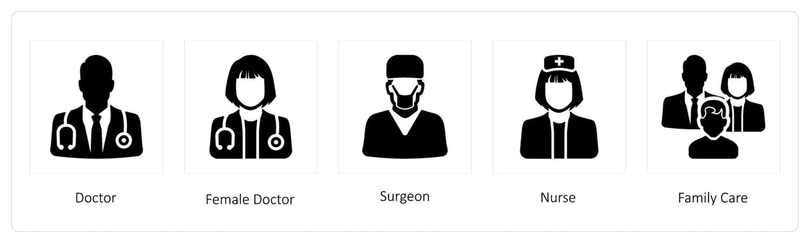 Doctor, female doctor, Surgeon vector