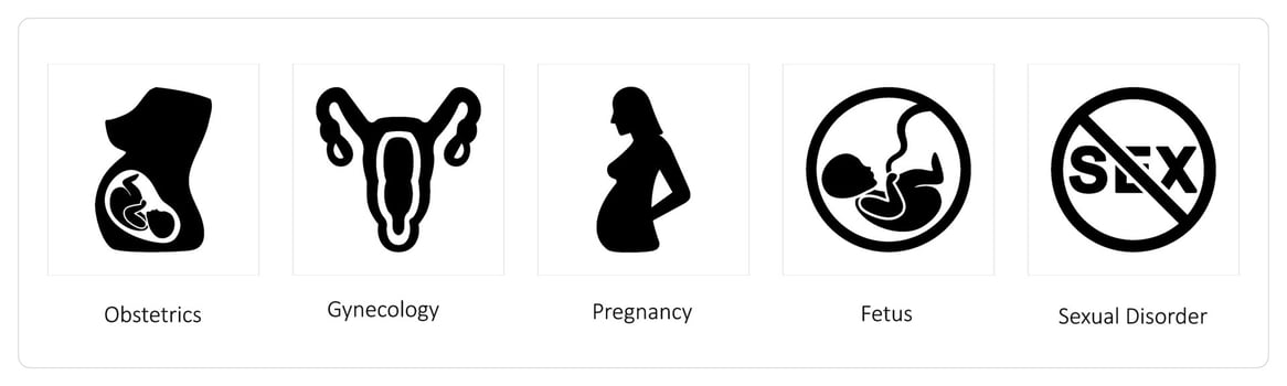 Obstetrics, Gynecology, Pregnancy vector