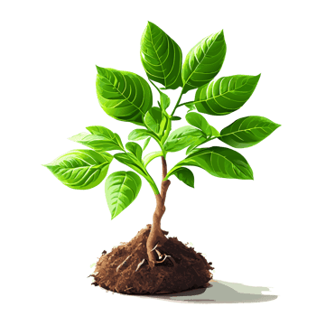 Watercolor Young green plant growing. AI generative png