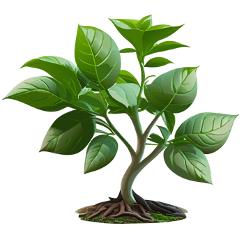 Watercolor Young green plant growing. AI generative png