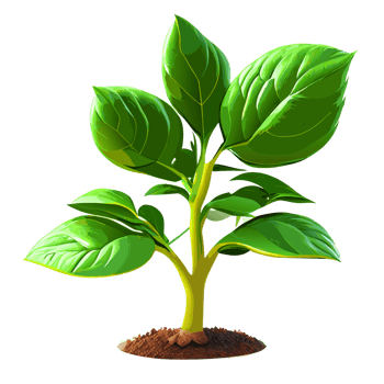 Watercolor Young green plant growing. AI generative png