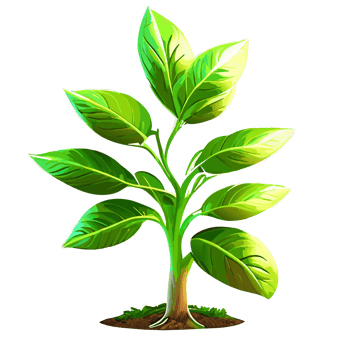 Watercolor Young green plant growing. AI generative png