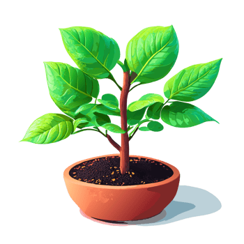 Watercolor Young green plant growing. AI generative png