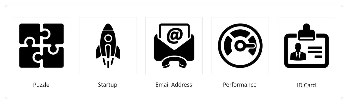 Puzzle, Startup, Email Address vector