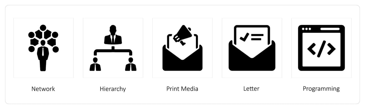 Network, Hierarchy, Print Media vector
