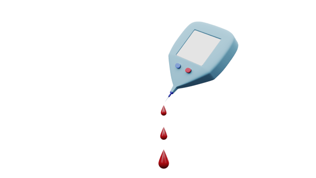 3D render of medical equipment, Blood glucose meter png