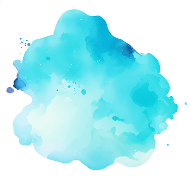 A Blue Watercolor Ink Stain Backdrop Element AI Generative png