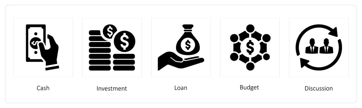 Cash, Investment, Loan vector