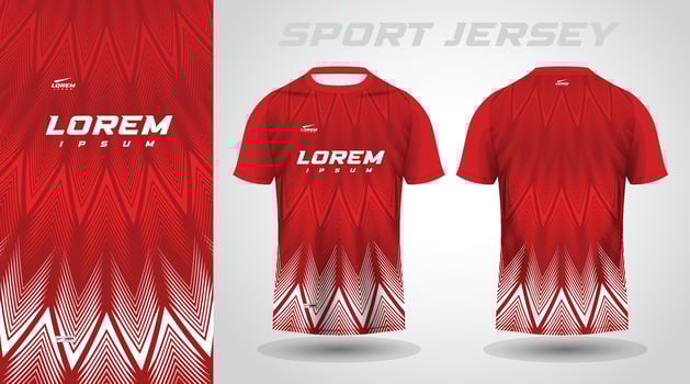 red t-shirt sport jersey design vector
