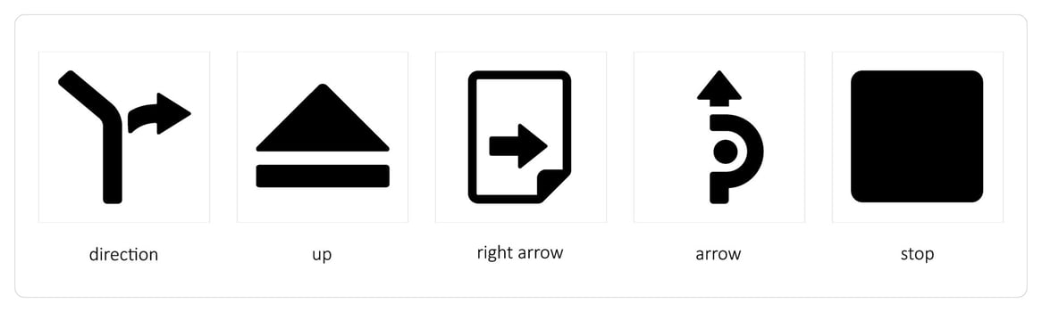 direction, up, right arrow vector