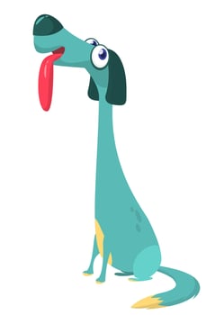 Cartoon doberman pinscher dog. illlustration. Design for icon or sticker vector