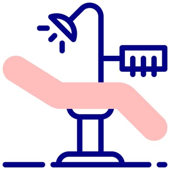 dental chair vector colored icon