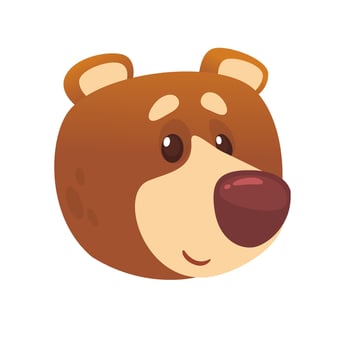 Funny cartoon bear standing illustration vector