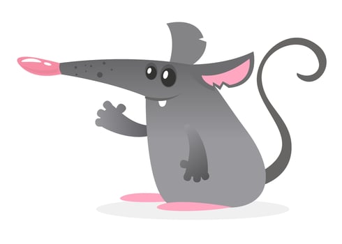 Cute cartoon mouse. illustration isolated vector
