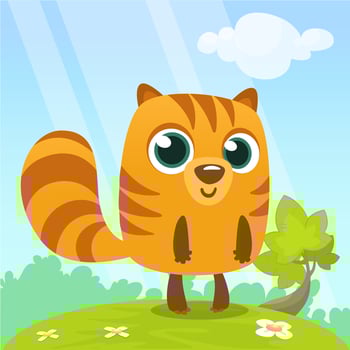 Cartoon Chipmunk or marmot laughing illustration vector