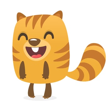 Cartoon Chipmunk or marmot laughing illustration vector