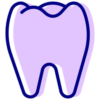 tooth vector colored icon