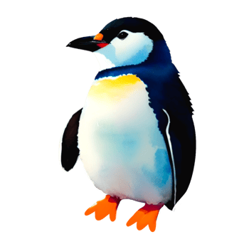 Watercolor Cute Penguin png