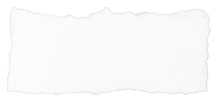 Piece of Ripped white paper note message png