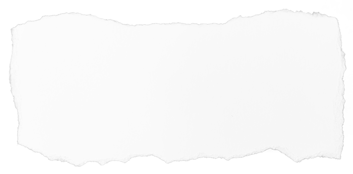Ripped white paper note message isolated on transparent background png