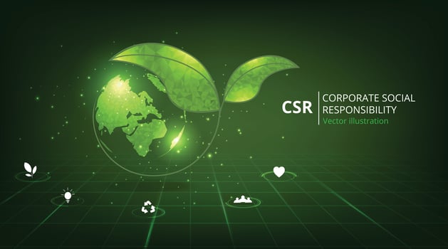 Corporate social responsibility concept. vector