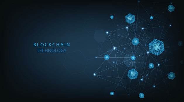 Blockchain technology . vector