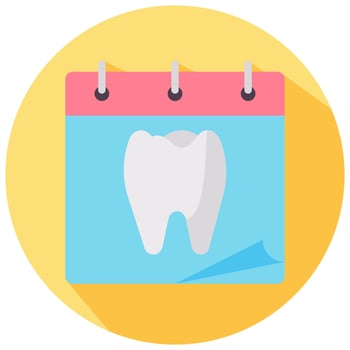 dentist appointment vector round flat icon