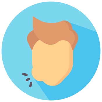 tooth pain vector round flat icon