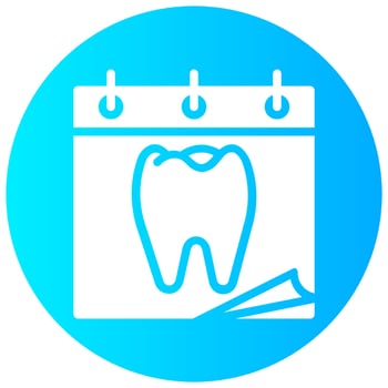 dentist appointment vector gradient round icon