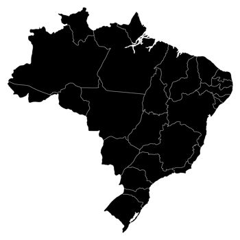 Brazil map with administrative regions. Latin map. Brazilian map. png