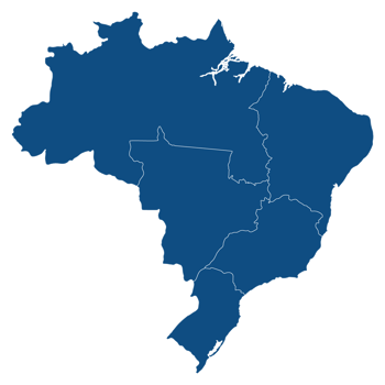 Brazil map with administrative regions. Latin map. Brazilian map. png