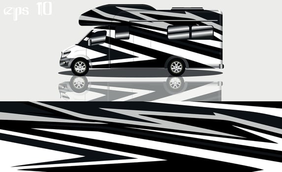 camper car wraps vector