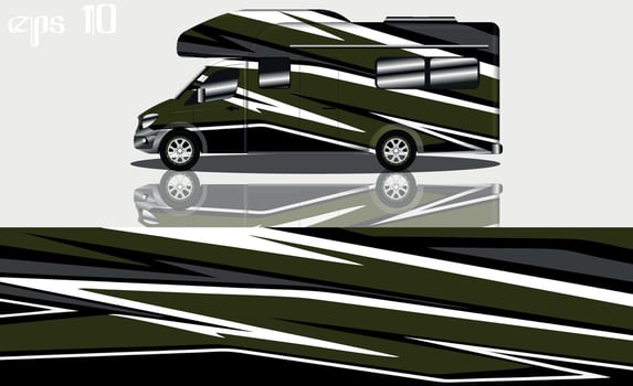 camper car wraps vector