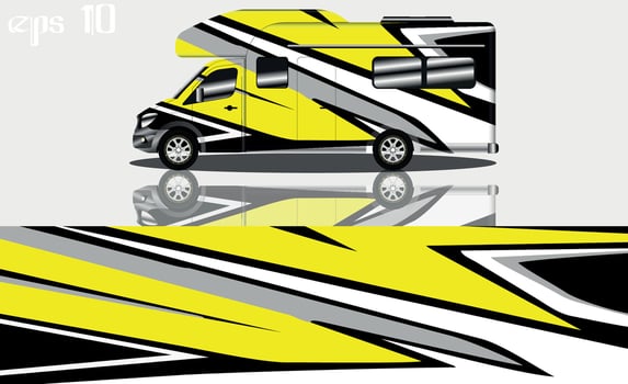 camper car wraps vector