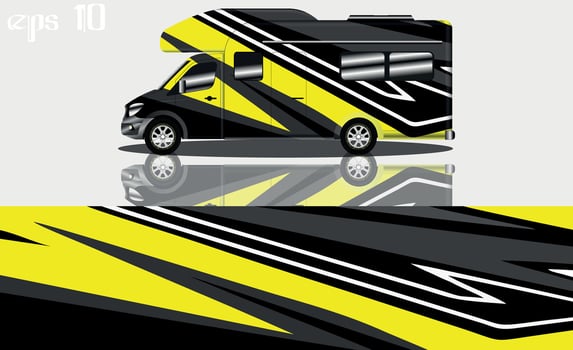 camper car wraps vector