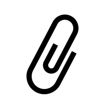Simple clip silhouette icon. Vector. vector