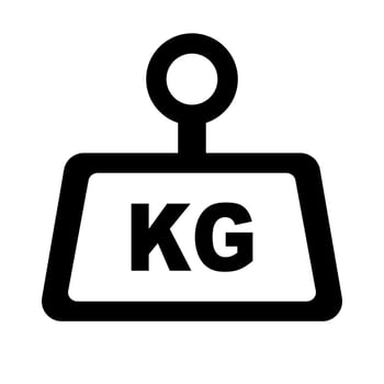 Simple kilogram icon. kg. weight or mass. Vector. vector