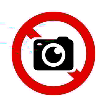 No photography sign. Strictly no photography. Vector. vector