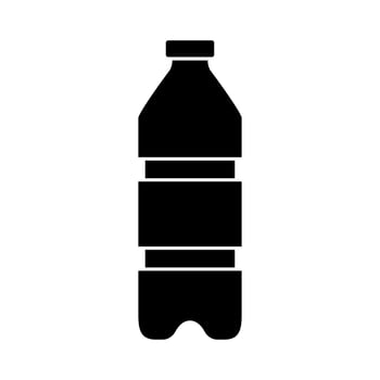 Silhouette icon of a plastic bottle. Drink bottle. Vector. vector