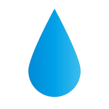 Blue water drop icon with gradient. Vector. vector