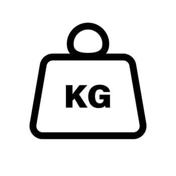 Simple KG icon. Weight icon. Vector. vector
