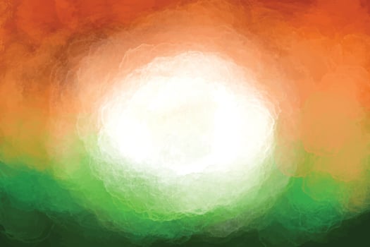 Elegant independence day 15 august tricolor theme watercolor texture background vector