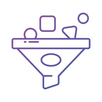 Data filtering vector design in trendy style, concept icon of data extraction