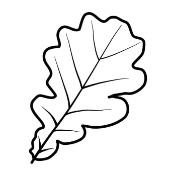 fall leaves acorn autumn line art illustration vector