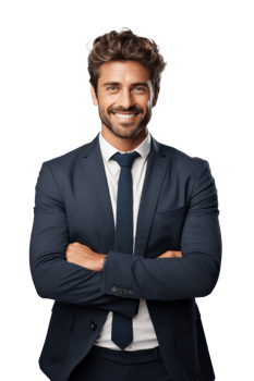 Businessman isolated. Illustration AI Generative png