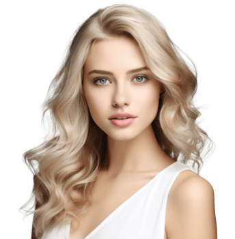 Beautiful blondie girl portrait png