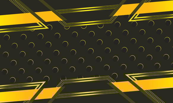 Abstract golden background with yellow metallic plate, vector illustration