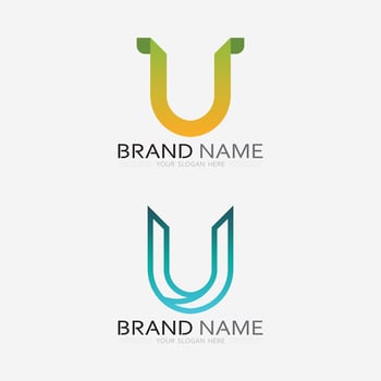 Initial letter U logo business and design icon vector