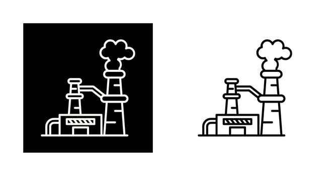 Nuclear Plant Vector Icon