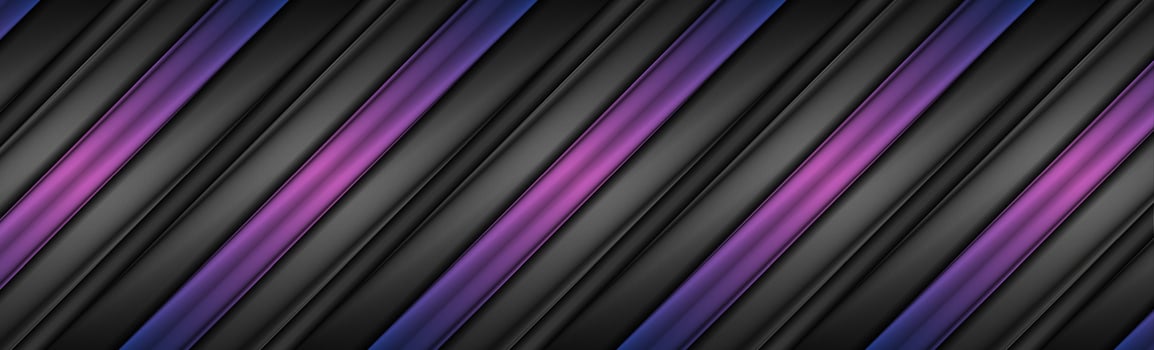 Purple black abstract glossy stripes corporate banner design vector